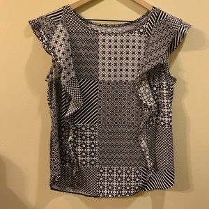 Ruff Hewn Printed Ruffle Top